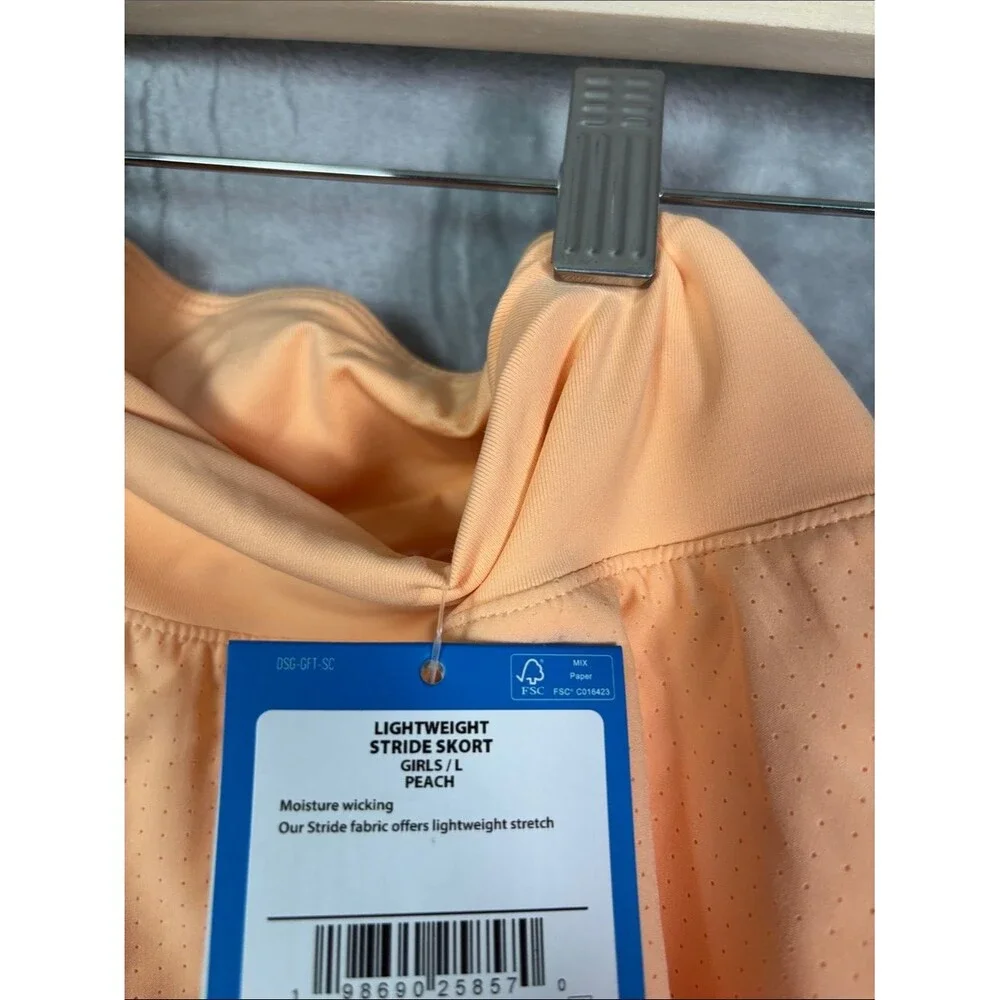 NWT New DSG Coral Performance Mid-Rise Skort Size Girls Large (14)